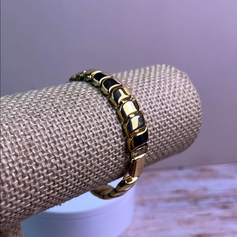 Vintage 1980s Napier Gold Link Serpent Bracelet